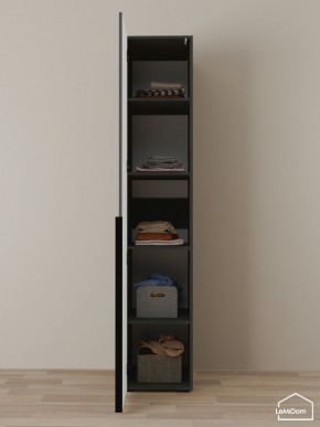 Шкаф Linnea MHR-1-2 2050х400х510 (Графит-М 11.1.25) в Режи - rezh.mebel24.online | фото 4