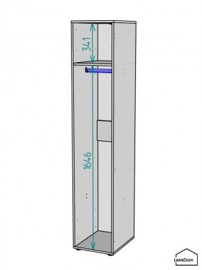 Шкаф Linnea MHR-1 2050х400х510 (ДВ-М 11.1.25) в Режи - rezh.mebel24.online | фото 3