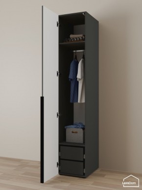 Шкаф Linnea MHR-1-3 2050х400х510 (Графит-М 11.1.25) в Режи - rezh.mebel24.online | фото 5