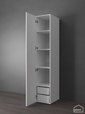 Шкаф Linnea MHR-1PO-4 2050х400х510 (Белый-М 11.1.1) в Режи - rezh.mebel24.online | фото 5