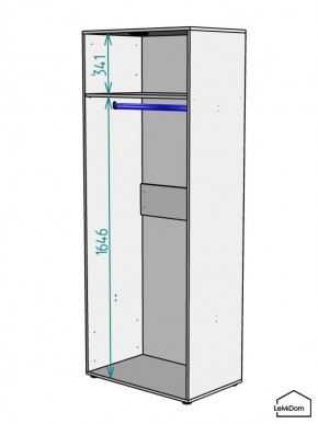 Шкаф Linnea MHR-2 2050х800х510 (Белый-М 11.1.2) в Режи - rezh.mebel24.online | фото 3