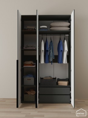 Шкаф Linnea MHR-3-2 2050х1200х510 (Графит-М 11.1.25) в Режи - rezh.mebel24.online | фото 5