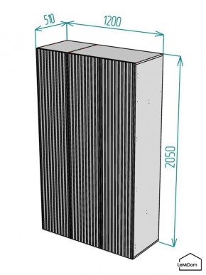 Шкаф Linnea MHR-3PO-2 2050х1200х510 (Белый-М 11.1.2) в Режи - rezh.mebel24.online | фото 2