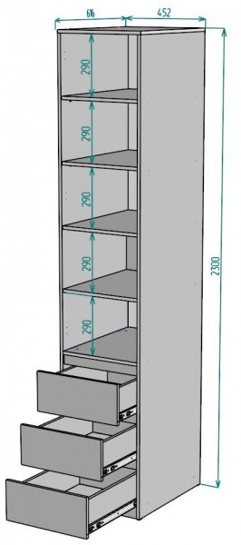 Шкаф Мальта H161 в Режи - rezh.mebel24.online | фото 2