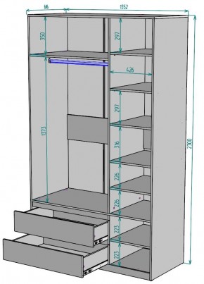 Шкаф Мальта H217 в Режи - rezh.mebel24.online | фото 2