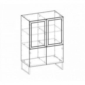 Шкаф низкий (2 стеклодвери) Марсель в Режи - rezh.mebel24.online | фото 4