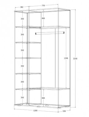 Шкаф Норден 1200 (Дуб Крафт золотой) в Режи - rezh.mebel24.online | фото 3