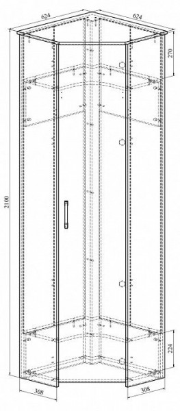 Шкаф платяной Агата АТ-8 в Режи - rezh.mebel24.online | фото 4