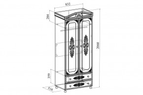 Шкаф платяной Ассоль плюс АС-02 в Режи - rezh.mebel24.online | фото 3