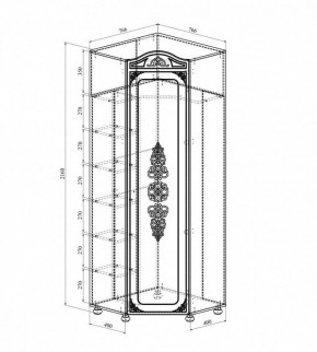 Шкаф платяной Ассоль плюс АС-522К в Режи - rezh.mebel24.online | фото 2