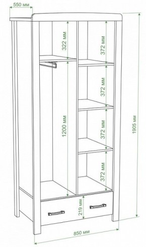 Шкаф платяной Бартоло Ш2Д в Режи - rezh.mebel24.online | фото 2