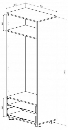 Шкаф платяной ДримСтар ДС-60К в Режи - rezh.mebel24.online | фото 3