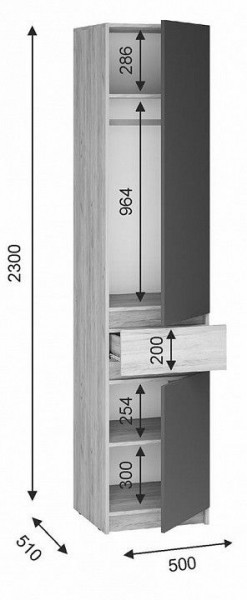 Шкаф платяной Молд в Режи - rezh.mebel24.online | фото 2