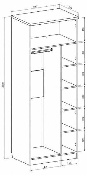 Шкаф платяной Виктория ВИ-11 в Режи - rezh.mebel24.online | фото 5