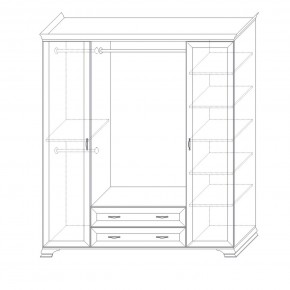 Шкаф распашной четырехдверный Сиена в Режи - rezh.mebel24.online | фото 10