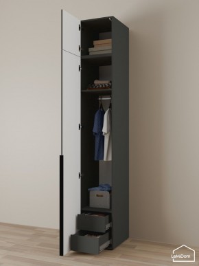 Шкаф с антресолью Linnea MHR-1A-3 2450х400х510 (Графит-М 11.1.25) в Режи - rezh.mebel24.online | фото 5