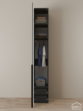 Шкаф с антресолью Linnea MHR-1A-3 2450х400х510 (Графит-М 11.1.25) в Режи - rezh.mebel24.online | фото 6
