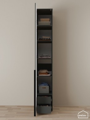 Шкаф с антресолью Linnea MHR-1A-4 2450х400х510 (Графит-М 11.1.25) в Режи - rezh.mebel24.online | фото 4