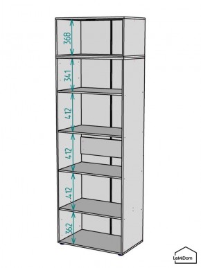 Шкаф с антресолью Linnea MHR-2A-2 2450х800х510 (ДВ-М 11.1.25) в Режи - rezh.mebel24.online | фото 3