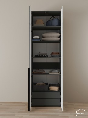 Шкаф с антресолью Linnea MHR-2A-3 2450х800х510 (Графит-М 11.1.25) в Режи - rezh.mebel24.online | фото 5