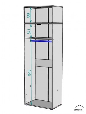 Шкаф с антресолью Linnea MHR-2POA-1 2450х800х510 (Белый-М 11.1.2) в Режи - rezh.mebel24.online | фото 3
