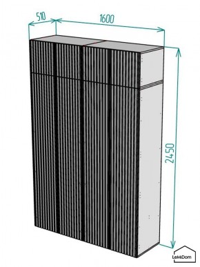 Шкаф с антресолью Linnea MHR-4A-1 2450х1600х510 (ДВ-М 11.1.25) в Режи - rezh.mebel24.online | фото 2