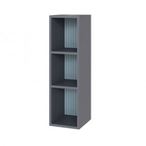 Шкаф Сириния навесной открытый серый графит/МДФ бриз в Режи - rezh.mebel24.online | фото