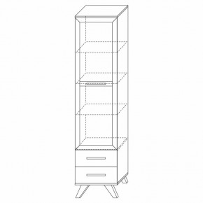 Шкаф-витрина 450 Вега Скандинавия в Режи - rezh.mebel24.online | фото 4