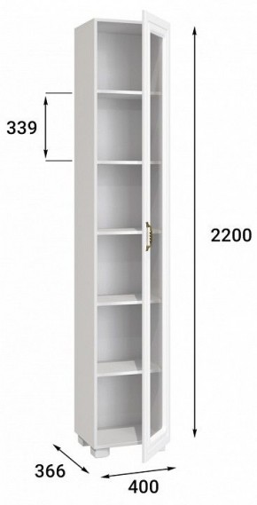 Шкаф-витрина Монблан МБ-22К со стеклом в Режи - rezh.mebel24.online | фото 3