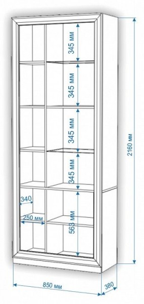 Шкаф-витрина Нобиле ШВтВ-ФСД-БЯН в Режи - rezh.mebel24.online | фото 3