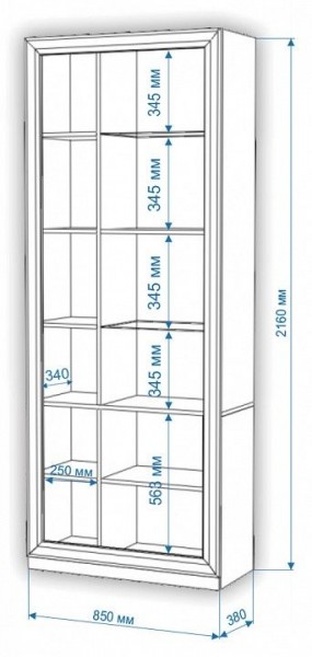 Шкаф-витрина Нобиле ШВтВ-ФСД-ФГК в Режи - rezh.mebel24.online | фото 3