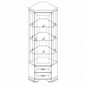 Шкаф-витрина угловой Сиена в Режи - rezh.mebel24.online | фото 4