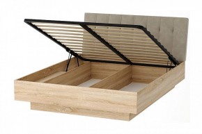 СОНАТА КРС-1600 Кровать с ПМ (дуб сонома/велюр бежевый) в Режи - rezh.mebel24.online | фото 2