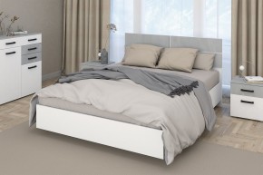 Спальный гарнитур Ева (Белый текстурный/Бетонный камень) в Режи - rezh.mebel24.online | фото 4
