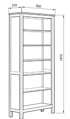 Стеллаж 00 Кантри, массив сосны, цвет белый в Режи - rezh.mebel24.online | фото 3