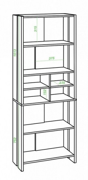 Стеллаж Домино Lite СТЛ-ОВХ в Режи - rezh.mebel24.online | фото 2