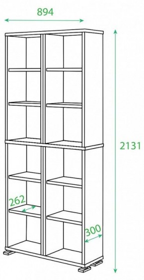 Стеллаж Домино нельсон ПУ-30-1 в Режи - rezh.mebel24.online | фото 2