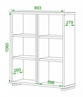 Стеллаж Домино нельсон ПУ-50-1 в Режи - rezh.mebel24.online | фото 2