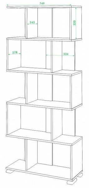 Стеллаж Домино нельсон СЛ-5 в Режи - rezh.mebel24.online | фото 2