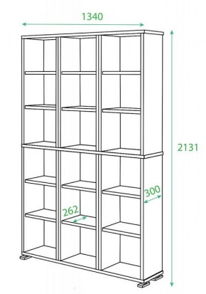 Стеллаж Домино ПУ-40-Ш в Режи - rezh.mebel24.online | фото 2