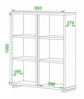 Стеллаж Домино ПУ-50-1 в Режи - rezh.mebel24.online | фото 2