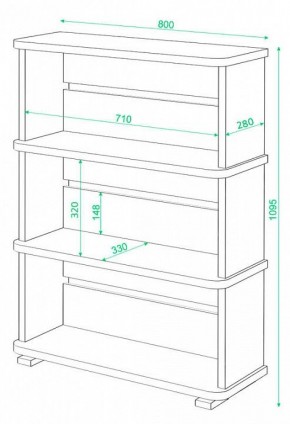 Стеллаж Домино СБ-25/3 в Режи - rezh.mebel24.online | фото 3