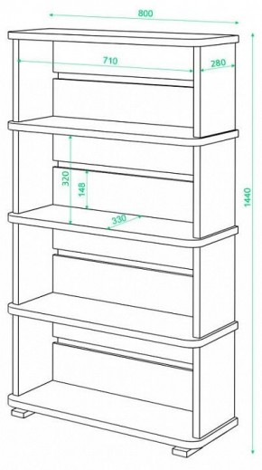 Стеллаж Домино СБ-25/4 в Режи - rezh.mebel24.online | фото 2