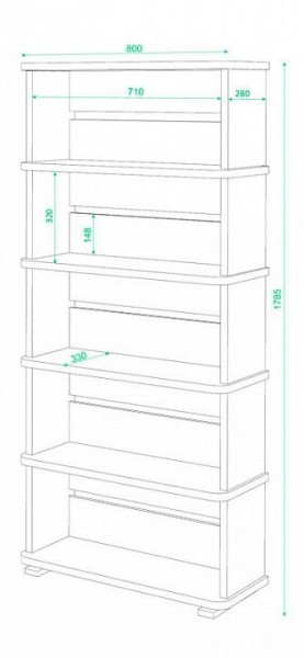 Стеллаж Домино СБ-25/5 в Режи - rezh.mebel24.online | фото 2