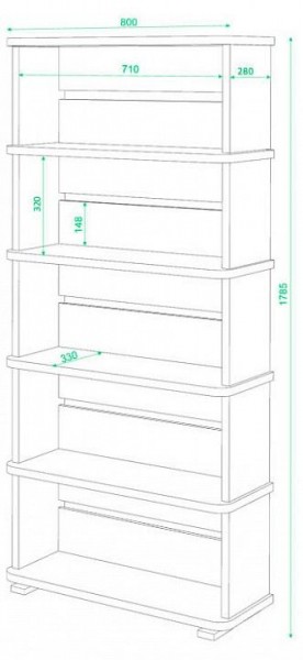 Стеллаж Домино СБ-25/5 в Режи - rezh.mebel24.online | фото 2