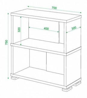 Стеллаж книжный Домино нельсон СБ-10_2 в Режи - rezh.mebel24.online | фото 4