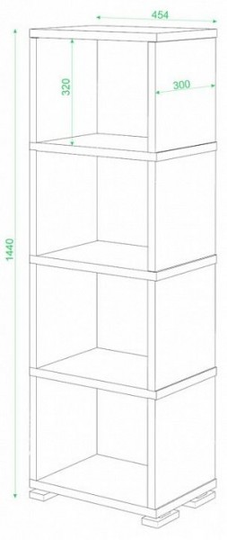 Стеллаж-колонка Домино СБ-15/4 в Режи - rezh.mebel24.online | фото 2