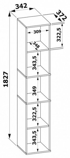 Стеллаж-колонка ШУ-10 в Режи - rezh.mebel24.online | фото 4