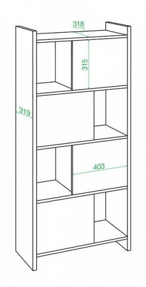 Стеллаж комбинированный Домино Лайт СТЛ-3В в Режи - rezh.mebel24.online | фото 2