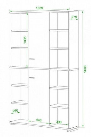 Стеллаж комбинированный Домино нельсон ПУ-40-2 в Режи - rezh.mebel24.online | фото 2